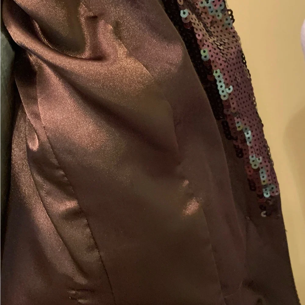 Chicos Shining Tuxe Sheron Jacket Timberglass. Sequins - Picture 6 of 15